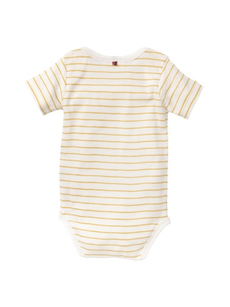 Body - kurzarm - honiggelb geringelt