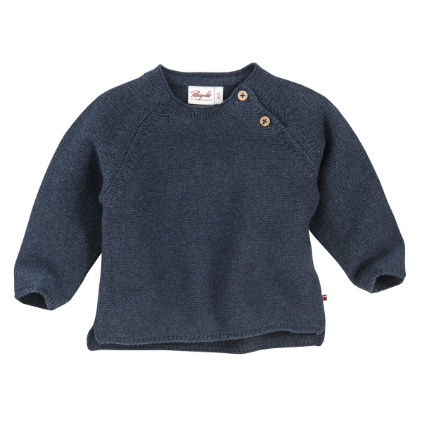 Baby Strick Pullover - zimt oder dunkelblau mélange