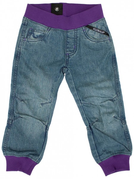 Jeans mit Bündchen - Classic Denim - Aubergine/Indigo Wash