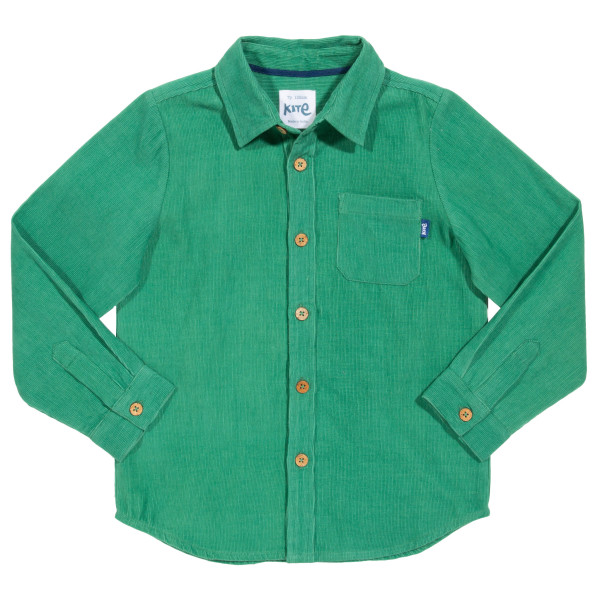 klassisches Cordhemd - grasgrün
