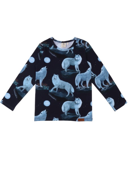 Shirt - langarm - Wölfe - Singing Wolfs