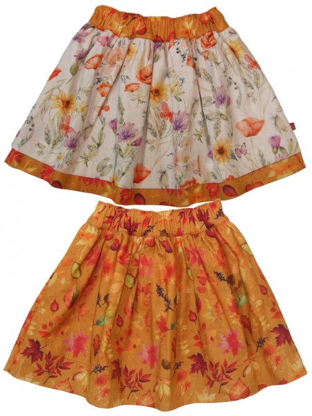 Wenderock mit Blumendruck - natur/ocker