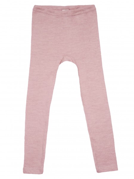 Leggings - Wolle/Seide - rosé melange
