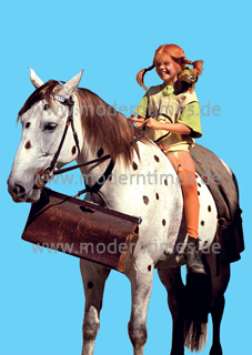 Postkarte - Pippi und kleiner Onkel