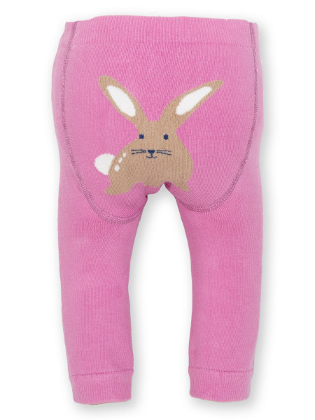 Hoppity Strickleggings - pink - mit Kaninchenmotiv