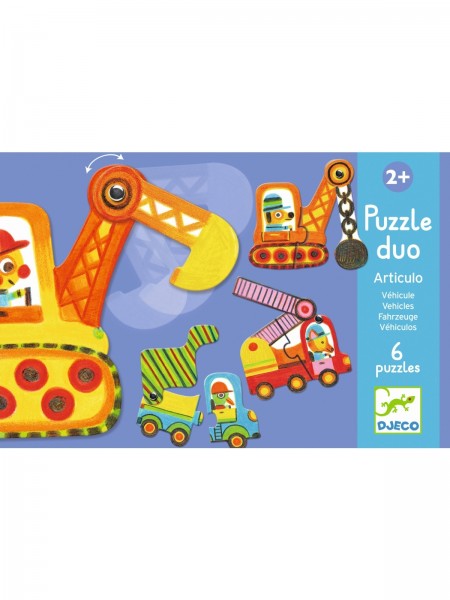Puzzle Duo - Bewegte Fahrzeuge - 6x2 teilige Puzzle