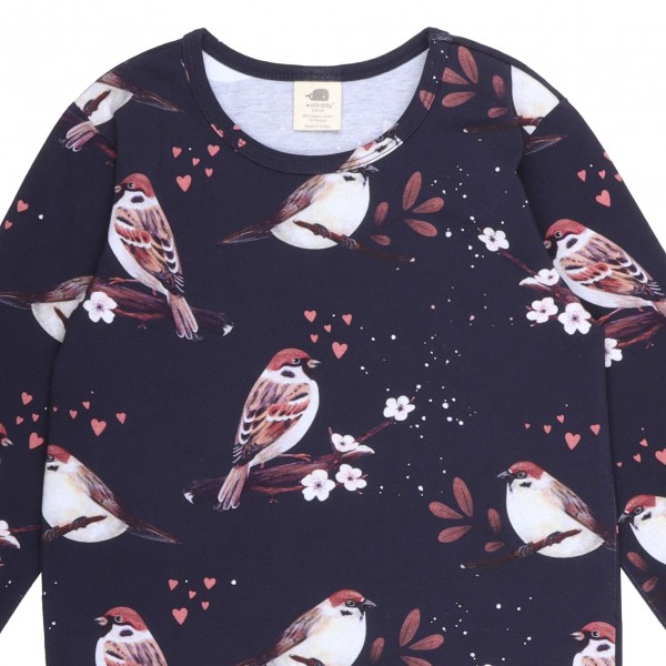 Shirt - langarm - little Sparrows - Spatzen