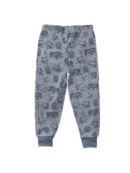 Pyjama - blau - mit Nashorn Alloverprint
