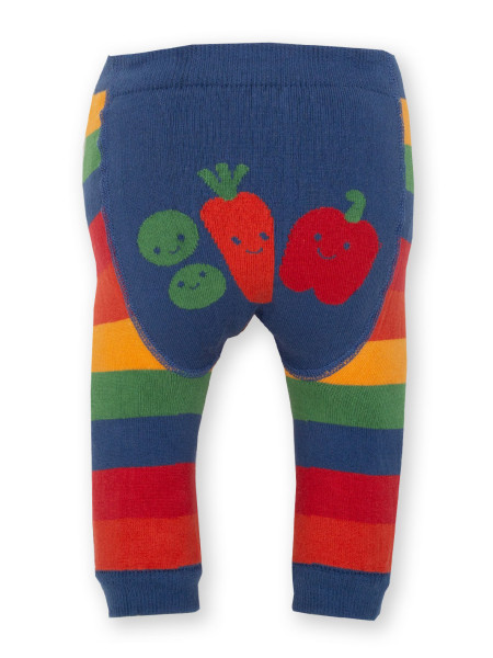 Veggie Strickleggings - Regenbogenbunt