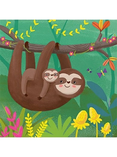 Postkarte - Faultiere - Julia Reyelt - 14x14cm