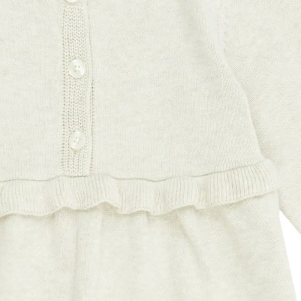 Baby Strickkleid - sand und altrosa - Flora