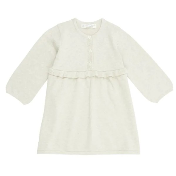 Baby Strickkleid - sand und altrosa - Flora