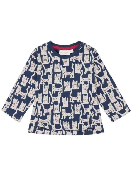 Baby Shirt - langarm - mit Katzen - Klara