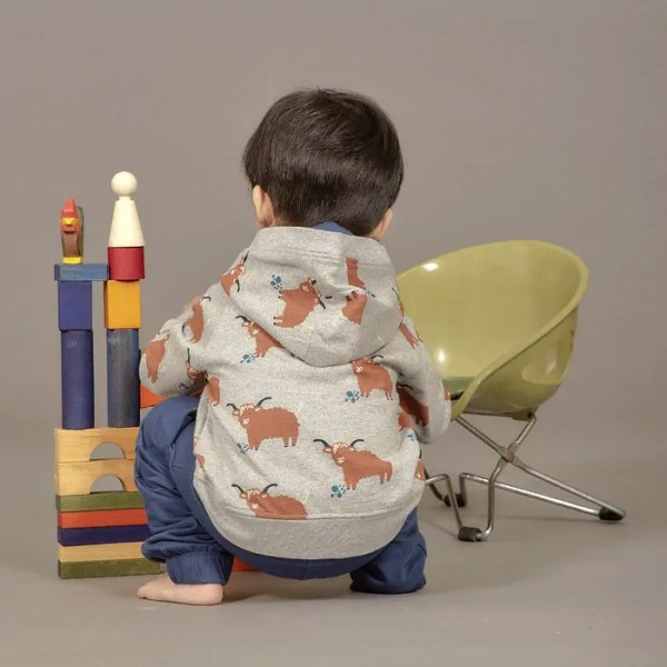 Sweatpulli mit Kapuze - mit Hochlandrindern - Jonas