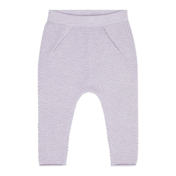Baby Strickleggings Pablo - Wabenmuster - naturweiß und flieder