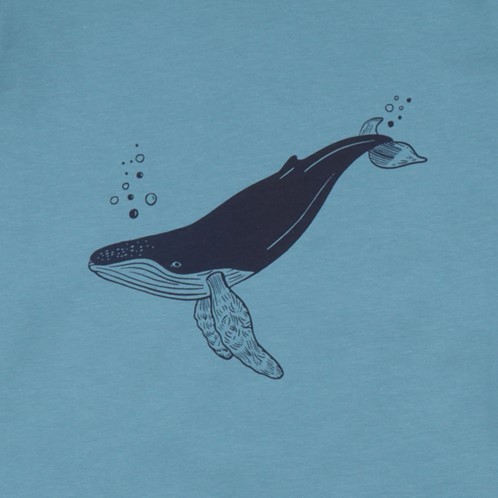 Shirt - langarm - Wal Großmotiv - Whale Friends