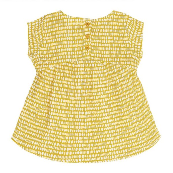 Mädchen Musselin Tunika Nyssa - lavendel und gelb