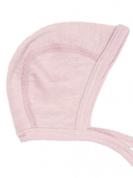 Baby Häubchen - Wolle/Seide - rosé melange
