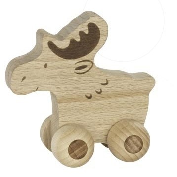 Schiebetier Wald - aus Holz auf Rädern