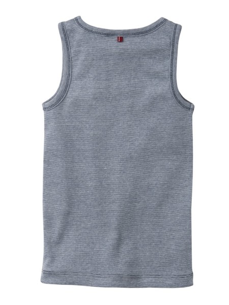 Kinder Unterhemd - dunkelblau melange - mit Schimpanse