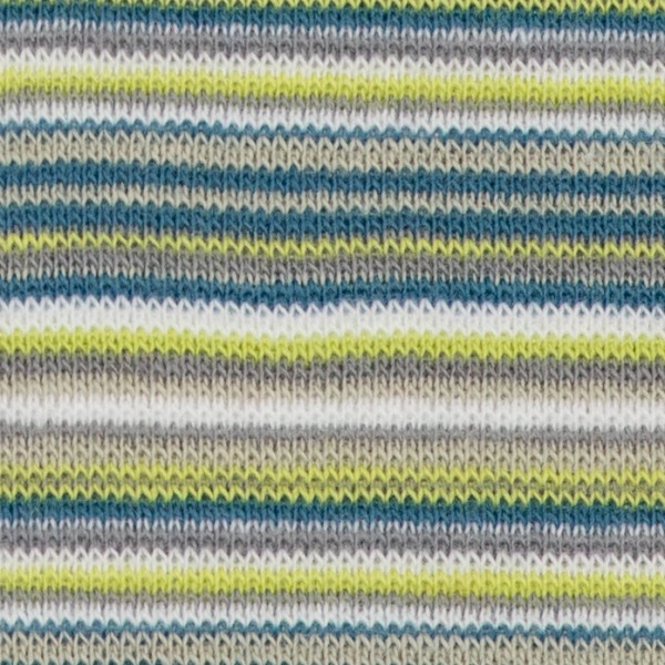 Pickapooh Baumwoll-Strick-180 Streifen petrol-grau-weiß