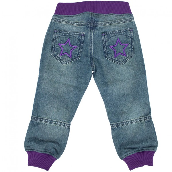 Jeans mit Bündchen - Classic Denim - Aubergine/Indigo Wash