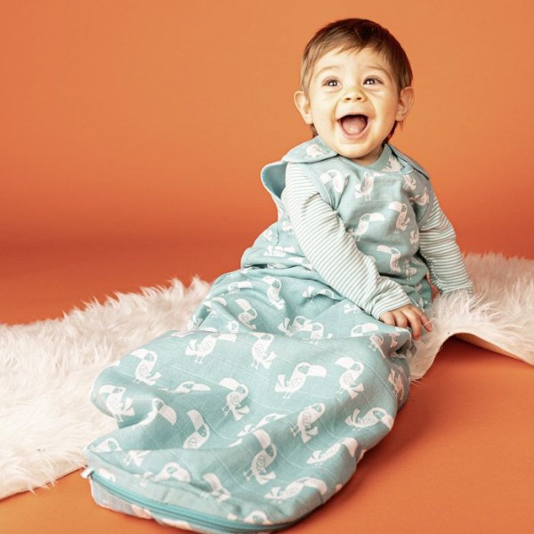 Baby Schlafsack Ymer - aus Musselin - Tukan Print