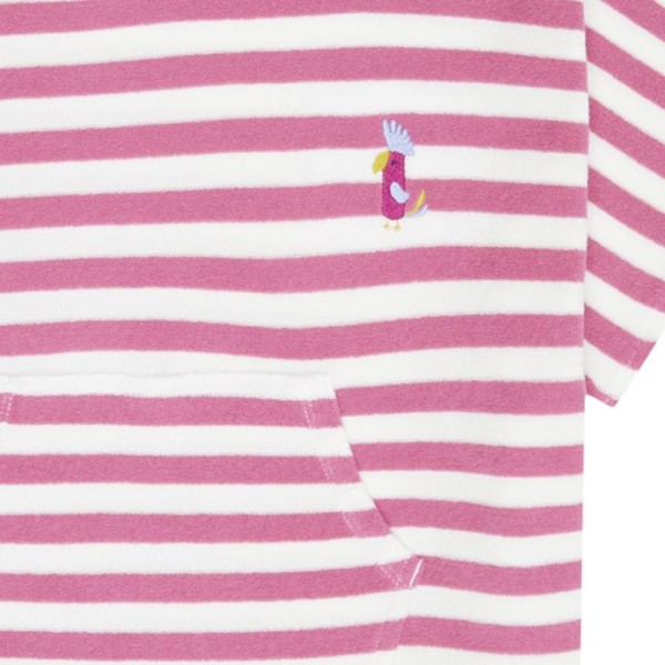 Strandponcho Alvi - Frottee - pink oder limette gestreift