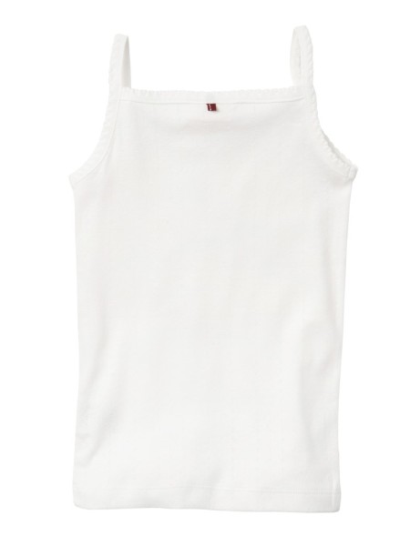 Trägertop - weiß - mit Ajour Musterung