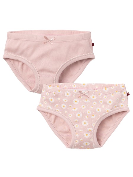 Mädchen Unterhosen - 2er Pack - Gänseblümchen und rosa