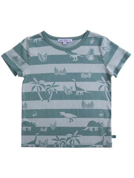 Shirt Dino Alloverdruck - kurzarm - sage/mint