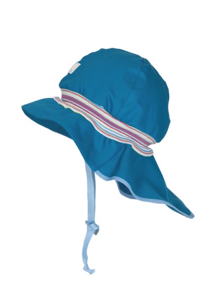 Sonnenhut Feuerwehr Strick - caribean sea (neue Farbe) - UV80 Rundumschutz