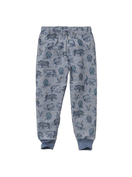 Pyjama - blau - mit Nashorn Alloverprint