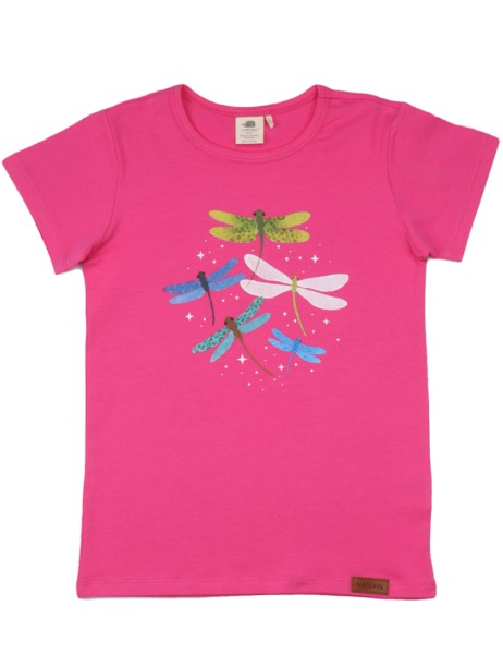 Shirt - kurzarm - Colourful Dragonflies - pink