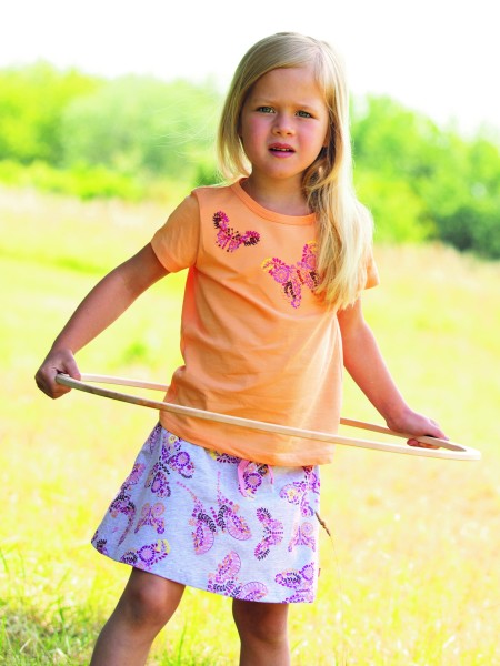 Skort Schmetterlingsdruck - silvermelange