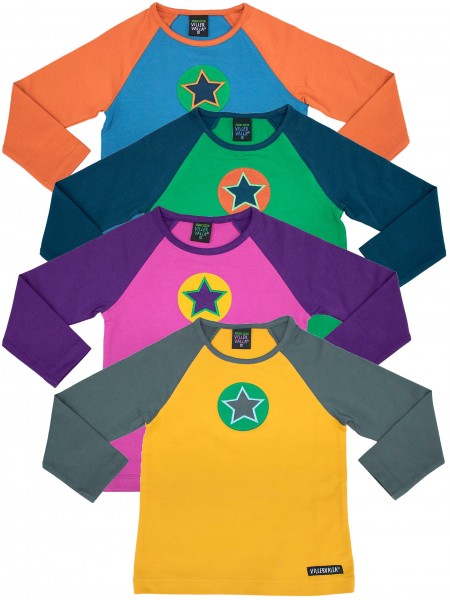 T-Shirt Stern - langarm - 4 Farben