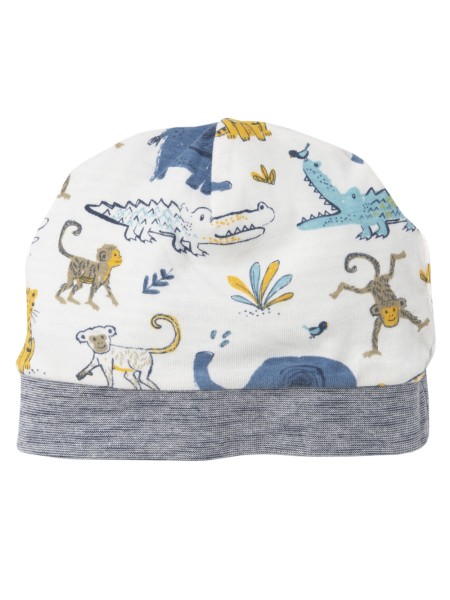 Baby Wendemütze - Savanne - türkis geringelt