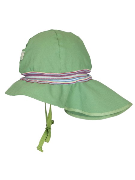 Sonnenhut Feuerwehr Strick - green tea (neue Farbe) - UV60 Rundumschutz