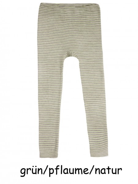 Leggings - Wolle/Seide - geringelt