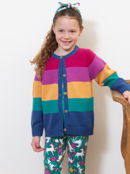 Strickjacke Regenbogen