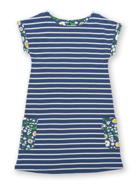 Durdle Door Kleid - kurzarm - navyblau gestreift