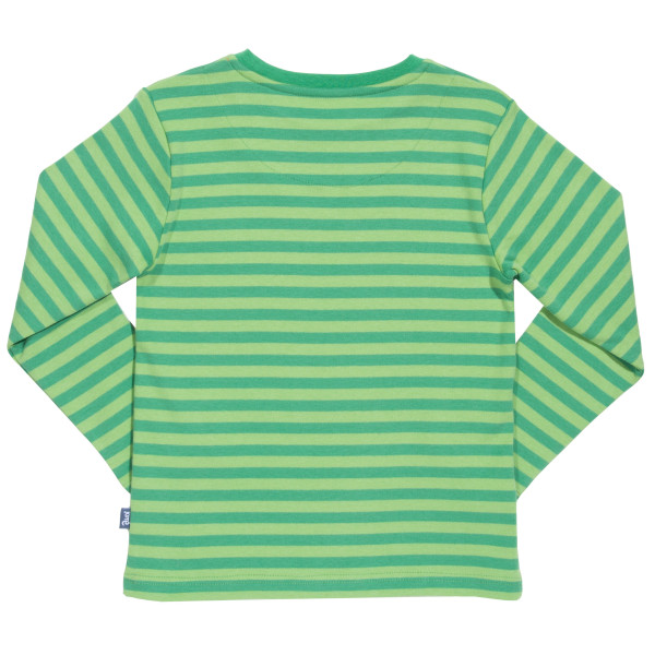 Dino Stripe Shirt - grün mit kleinem Dino