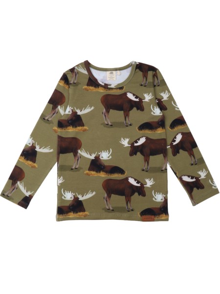 Shirt - langarm - Elche - Majestik Mooses