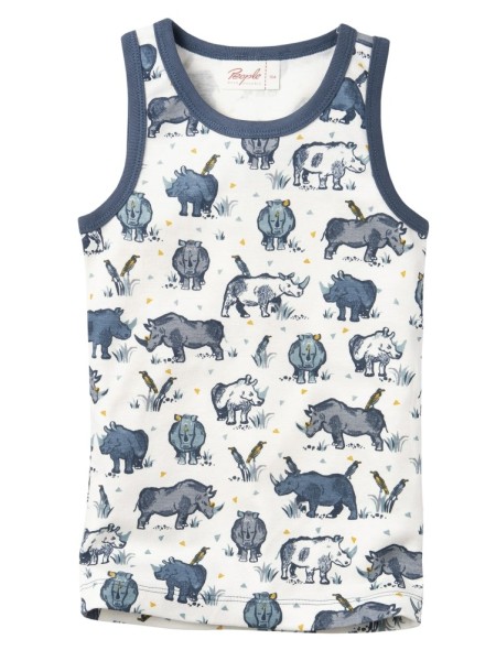 Kinder Unterhemd - mit Nashorn Alloverprint