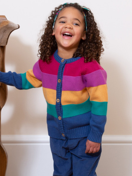 Strickjacke Regenbogen