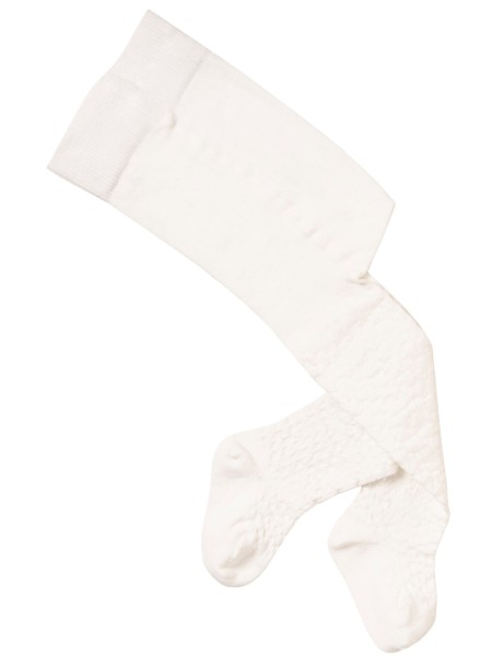 Baby Strumpfhose - weiß gemustert