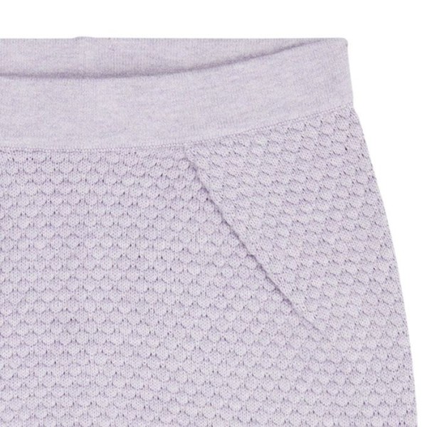 Baby Strickleggings Pablo - Wabenmuster - naturweiß und flieder
