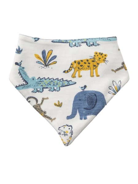 Dreieckstuch Lätzchen - Savanne - türkis geringelt