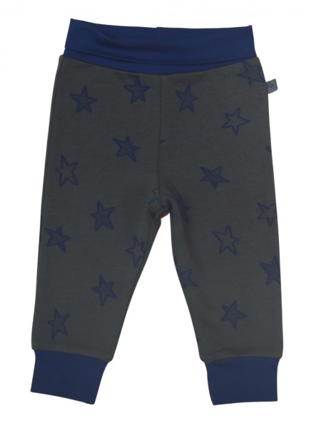 Baby Sweathose mit Sterndruck - schiefer/tintenblau