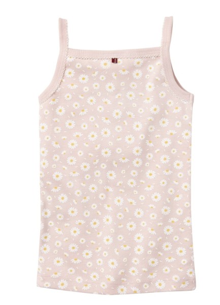 Trägerunterhemd - rosa - mit Gänseblümchen